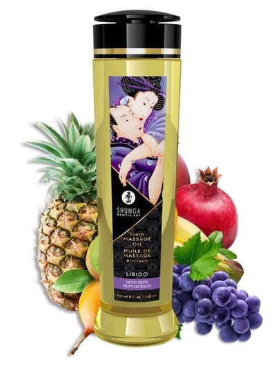 Массажное масло Libido Exotic Fruits с ароматом экзотических фруктов - 240 мл. - фото, цены