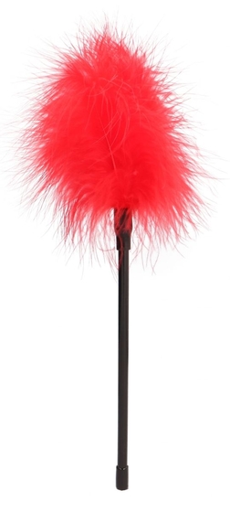 Красная пуховка Feather - 27 см. - фото, цены