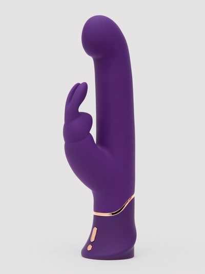 Фиолетовый вибратор Greedy Girl Power Motion Thrusting Rabbit Vibrator - 21,6 см. - фото, цены