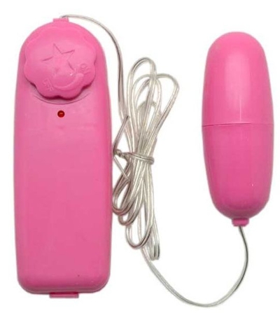 Розовое виброяйцо с проводным пультом - фото, цены