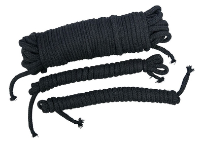 Чёрные хлопковые верёвки для бондажа - фото, цены