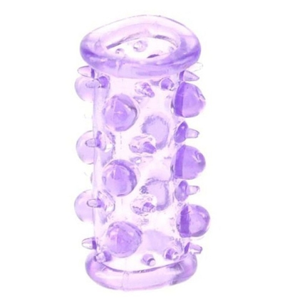 Фиолетовая насадка с шариками и шипами Lust Cluster - фото, цены