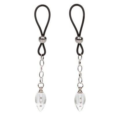 Подвески на соски с прозрачными капельками Non-Piercing Nipple Jewelry Crystal Teardrop - фото, цены