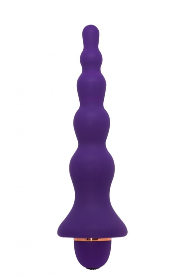 Фиолетовая анальная ёлочка с вибрацией - 20 см. - фото, цены
