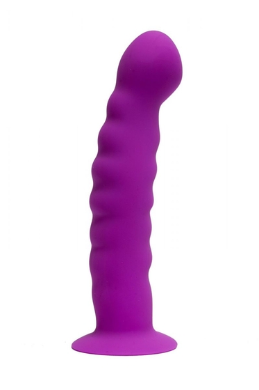 Фиолетовый анальный фаллоимитатор - 14 см. - фото, цены