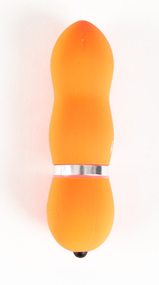 Оранжевый водонепроницаемый мини-вибратор - 10 см. - фото, цены