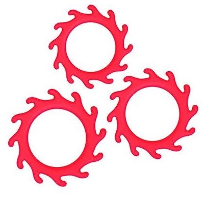 Набор из 3 красных эрекционных колец Renegade Gears - фото, цены