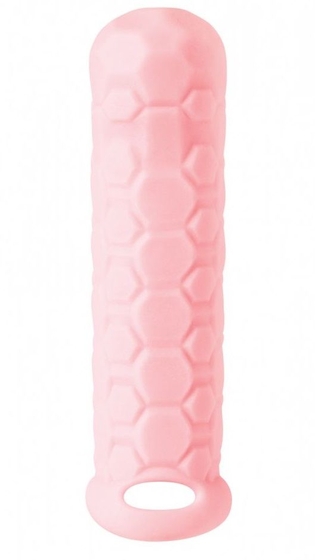 Розовый фаллоудлинитель Homme Long - 15,5 см. - фото, цены
