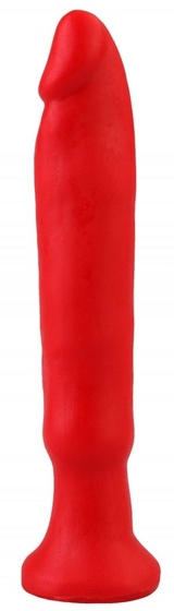 Красный анальный стимулятор без мошонки - 14 см. - фото, цены