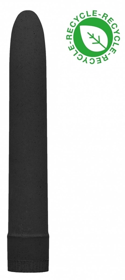 Черный экологичный вибромассажер Natural Pleasure 7 - 17,7 см. - фото, цены