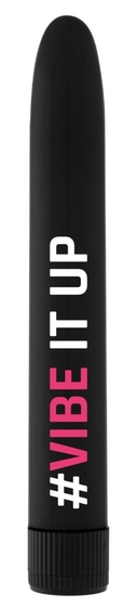Черный гладкий вибромассажер Feelgood Vibe #Vibe it ap - 17,2 см. - фото, цены