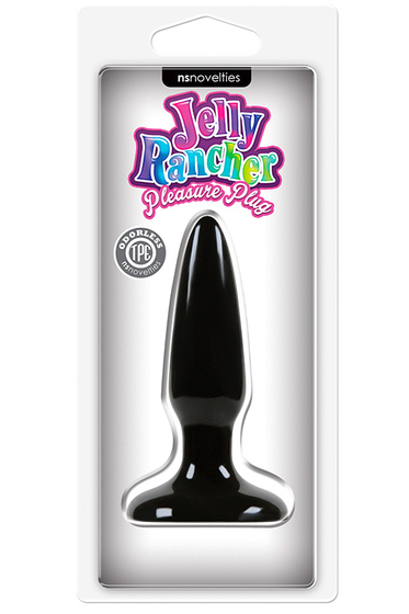 Чёрная анальная мини-пробка Jelly Rancher Pleasure Plug Mini - 8,1 см. - фото, цены