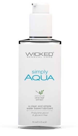 Легкий лубрикант на водной основе Wicked Simply Aqua - 70 мл. - фото, цены