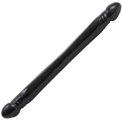 Чёрный двусторонний фаллоимитатор Double Header Smooth - 44,5 см. - фото, цены
