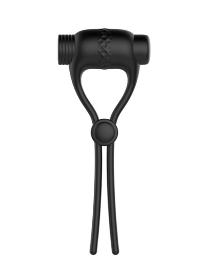Черное перезаряжаемое эрекционное вибролассо №01 Vibrating Cock Ring - фото, цены
