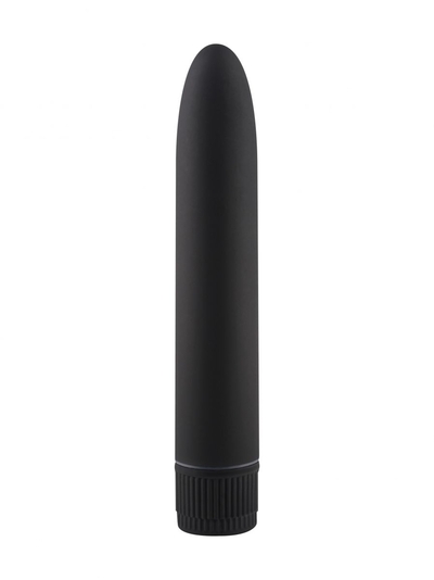 Черный матовый пластиковый вибратор - 14 см. - фото, цены