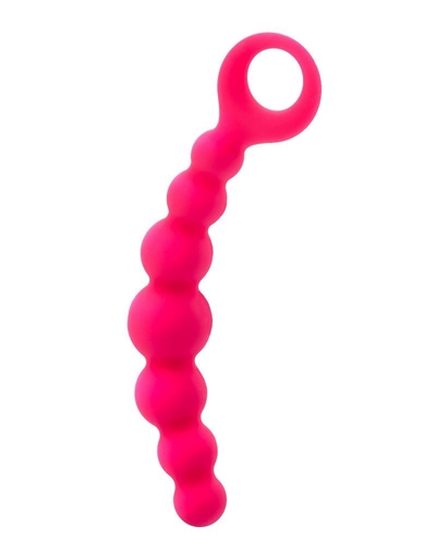 Розовый анальный стимулятор с ручкой-кольцом - фото, цены