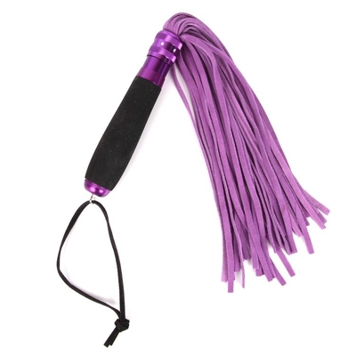 Фиолетовый флоггер с черной металлической ручкой Notabu - 40 см. - фото, цены