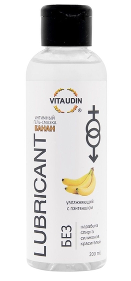 Интимный гель-смазка на водной основе Vita Udin с ароматом банана - 200 мл. - фото, цены