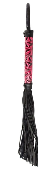 Аккуратная плетка с красной рукоятью Passionate Flogger - 39 см. - фото, цены