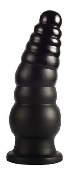 Черная анальная втулка Большая гусеница - 25 см. - фото, цены