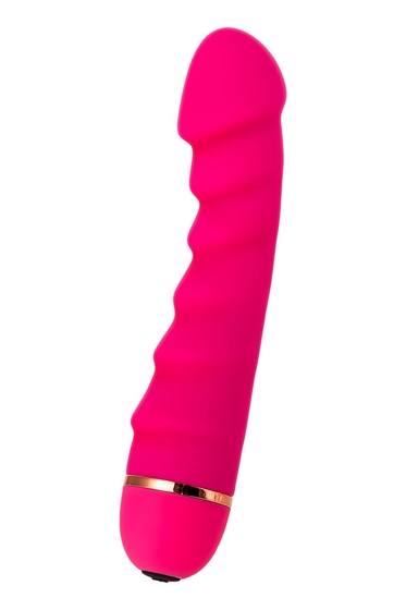 Розовый рельефный вибростимулятор точки G - 16 см. - фото, цены