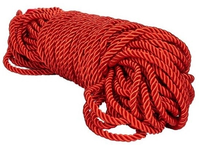 Красная веревка для связывания Bdsm Rope - 30 м. - фото, цены