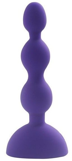 Фиолетовый анальный вибростимулятор Anal Beads S - 14,5 см. - фото, цены