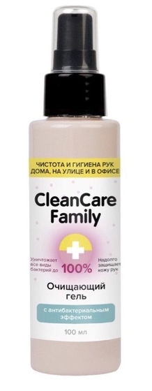 Очищающий гель с антибактериальным эффектом CleanCare Family - 100 мл. - фото, цены