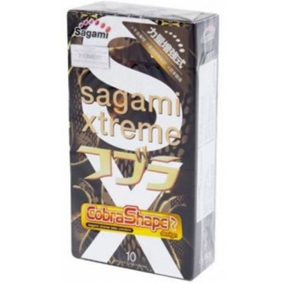 Суженные к основанию презервативы Sagami Xtreme Cobra - 10 шт. - фото, цены