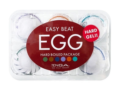 Набор из 6 мастурбаторов Tenga Egg Ii Hard Boiled с различным рельефом - фото, цены