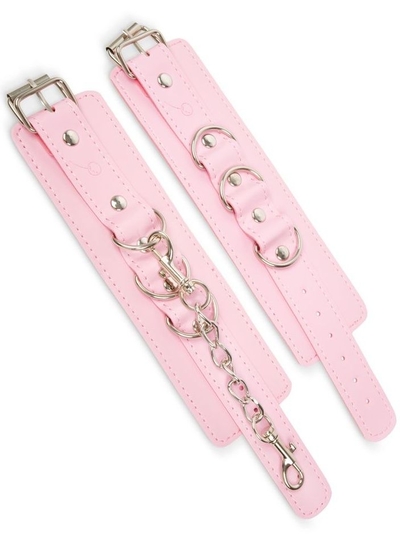 Розовые наручники с регулировкой на цепочке - фото, цены