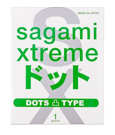 Презерватив Sagami Xtreme Type-E с точками - 1 шт. - фото, цены