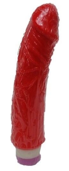 Красный вибратор-реалистик Jeff - 19,5 см. - фото, цены
