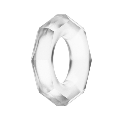 Прозрачное эрекционное кольцо с гранями Power Plus Cockring - фото, цены