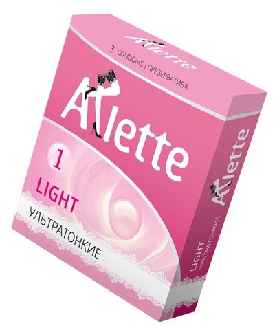 Ультратонкие презервативы Arlette Light - 3 шт. - фото, цены