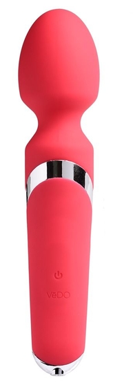 Ярко-розовый вибромассажер VeDO Wanda - 23,9 см. - фото, цены