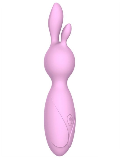 Розовый мини-вибратор Emily с ушками - 16 см. - фото, цены