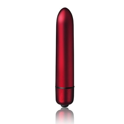 Красная гладкая вибропуля Scarlet Velvet - 9 см. - фото, цены