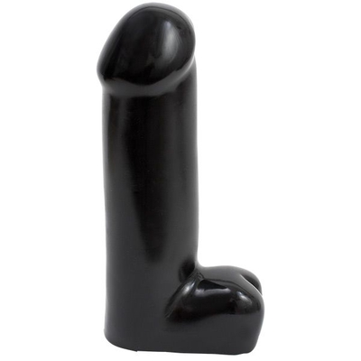 Большой черный фаллоимитатор Giant Cock With Balls - 28 см. - фото, цены