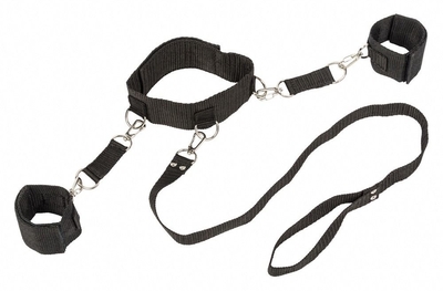 Ошейник с наручниками Bondage Collection Collar and Wristbands Plus Size - фото, цены