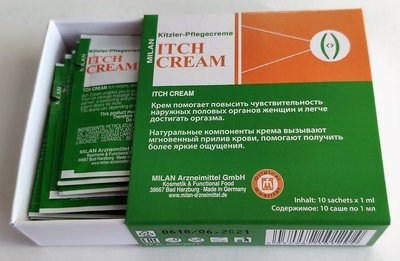 Набор из 10 пробников возбуждающего крема для женщин Itch Cream - фото, цены