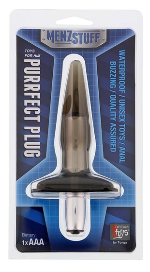 Дымчатая вибровтулка Purrfect Plug Smoke - 9,5 см. - фото, цены