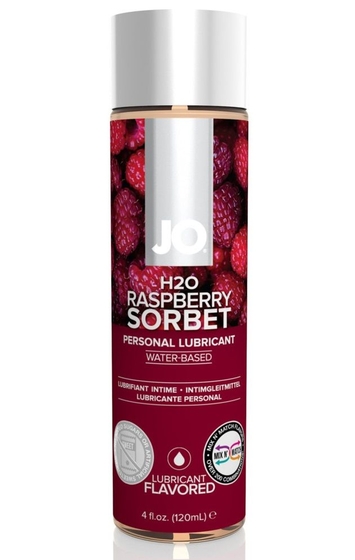 Лубрикант на водной основе с ароматом малины Jo Flavored Raspberry Sorbet - 120 мл. - фото, цены