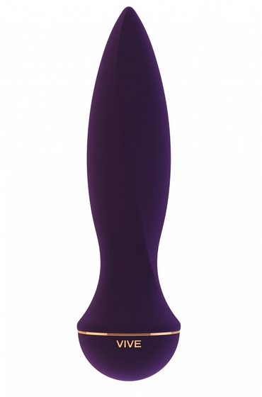 Фиолетовый вибратор Aki с заострённым кончиком - 17,5 см. - фото, цены