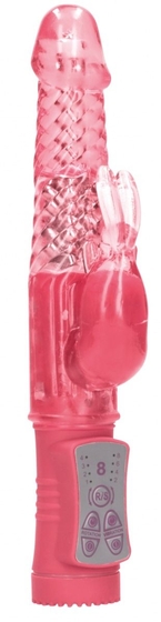 Розовый вибратор-кролик Rotating Rabbit - 23 см. - фото, цены