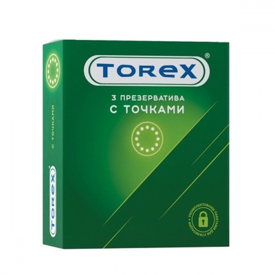 Текстурированные презервативы Torex с точками - 3 шт. - фото, цены
