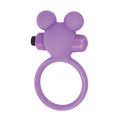Фиолетовое эрекционное виброкольцо Teddy Cockring Silicone - фото, цены