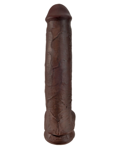 Коричневый фаллоимитатор-гигант 15 Cock with Balls - 40,6 см. - фото, цены