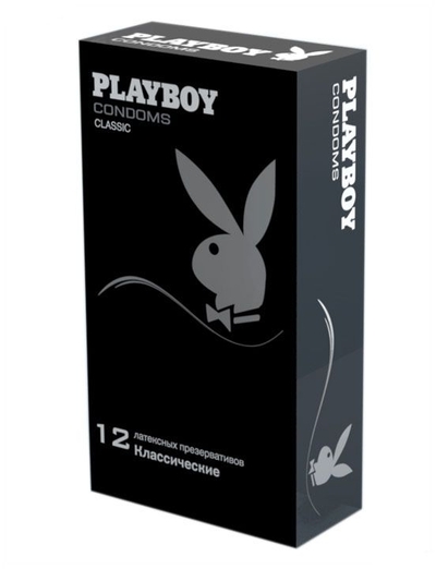 Классические гладкие презервативы Playboy Classic - 12 шт. - фото, цены